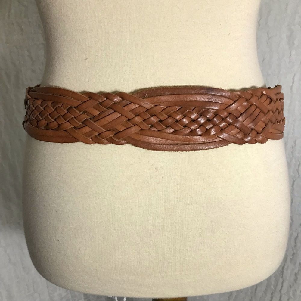 Michael Kors Braided Leather Belt Size Small - Picture 2 of 9